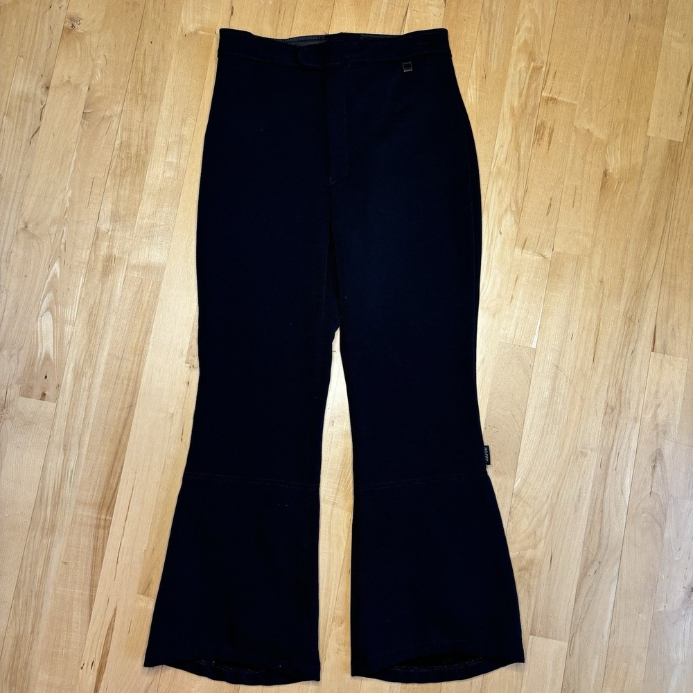 Vintage ROFFE Stirrup Ski Pants 8-Regular Black Wool‎ Blend Cold Weather Wear